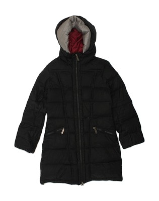 ADD Mädchen mit Kapuze gepolsterter Mantel 7-8 Jahre schwarz Polyester AN59