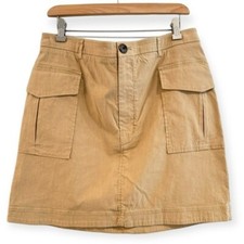 ANTHROPOLOGIE Maeve Cargo Mini Skirt Beige Size XL NEW