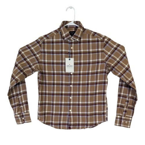fairlane dress shirts Fairlane Mens Plaid Slim Fit Casual Button Down Shirt Size Medium