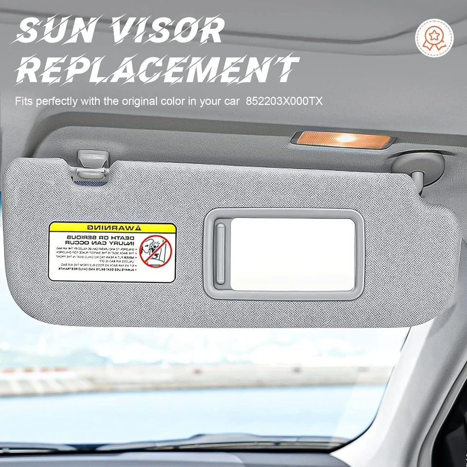 For 2011 2012 2013 2014-2015 Hyundai Elantra Car Sun Visor Right Passenger Side - Imagem 2 de 4