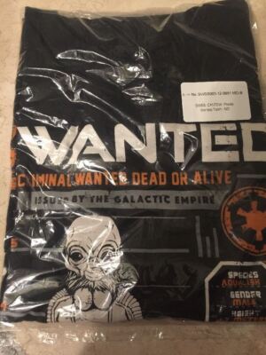 New Star Wars Smugglers Bounty Cantina Box PONDA BABA WANTED T-Shirt M Medium
