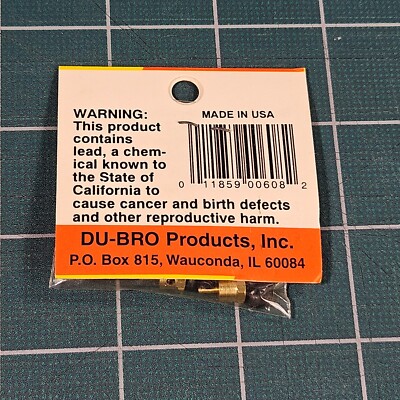 DU-BRO 608 Kwik Grip E/Z Stecker (2er-Pack) – Mit Schrauben & Unterlegscheiben Für Modellbau