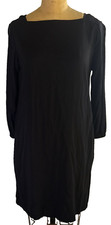 Gap Classic Little Black Dress Long Business Sleeve Designer Preppy Casual NWT
