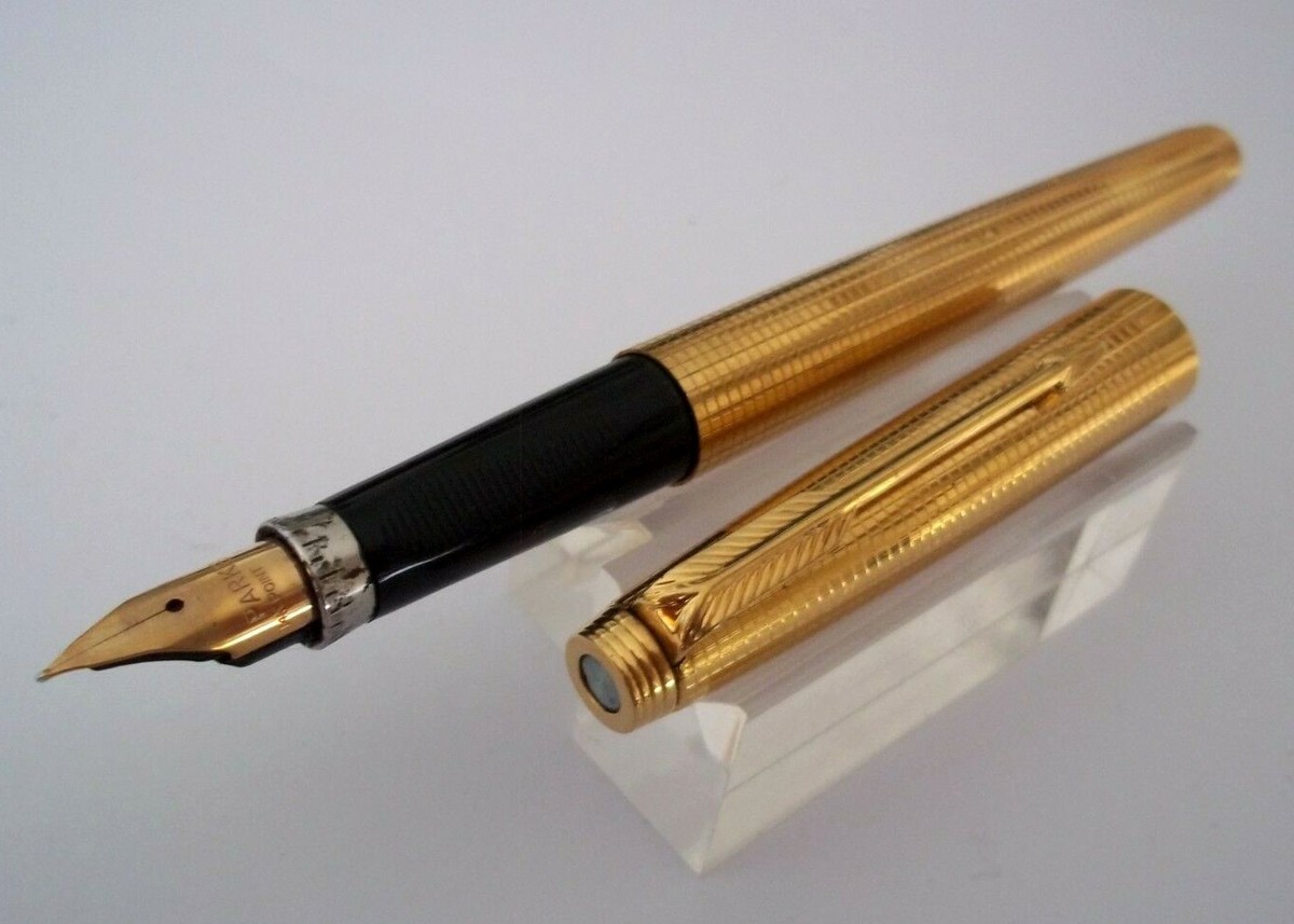 PARKER 75 14K GOLD FILLED 万年筆 Parker 75 Insignia Cisele 14K Gold Filled Fountain Pen 14K
