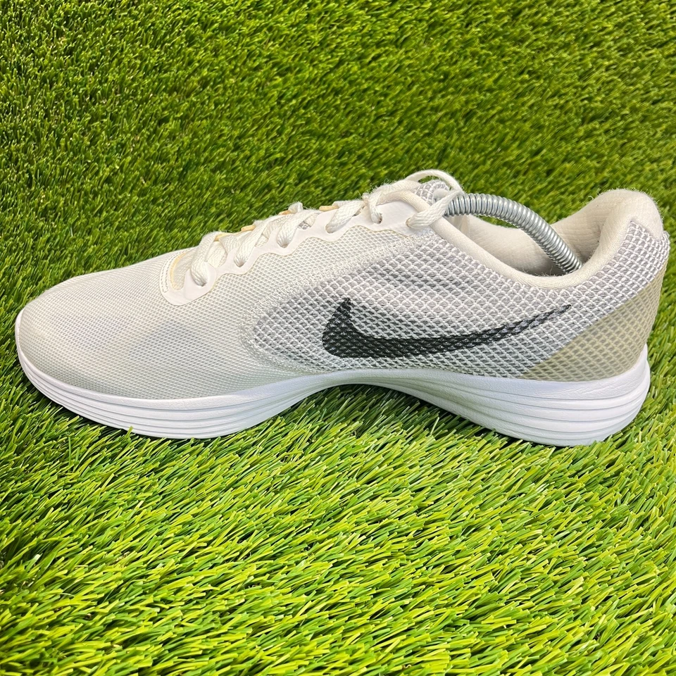 Nike Revolution 3 Damengröße 12 weiß grau Laufen Trainingsschuhe Turnschuhe - Bild 2 von 4