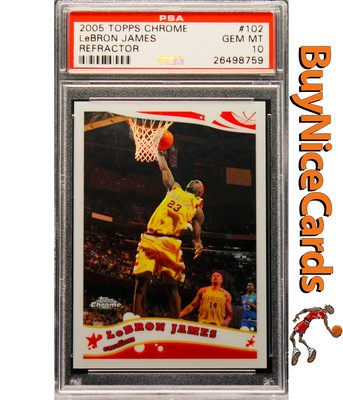 lebron james topps chrome rookie