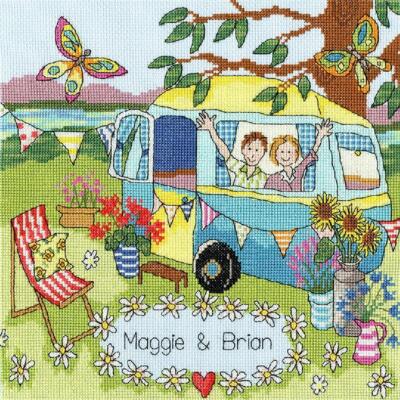 Bothy Threads Kreuzstich-Set ''Unser Wohnwagen'', 26x26cm, XJR36, Zählmuster