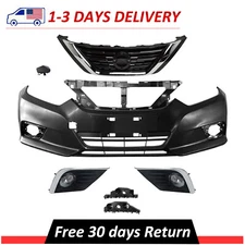 New Front Bumper Kit W/O Sensor Fits 2016 2017 2018 Nissan Altima Sedan