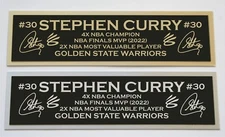 Stephen Curry nameplate for signed autographed basketball photo jersey or case 