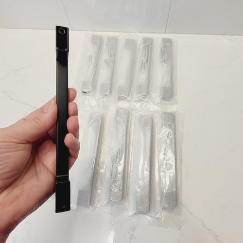 Modern Black Square Cabinet Pulls 10 Pack Handle Drawer Pull 6-1/3" Hole YUFER - Picture 9 of 11