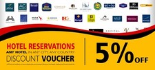 5% Voucher rabatowy na rezerwację dowolnego hotelu w dowolnym mieście - od Caftop Travels
