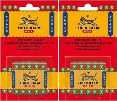 TIGER BALM Rot N Salbe natürlicher Balsam fördert die Hautdurchblutung 2x 19,4g