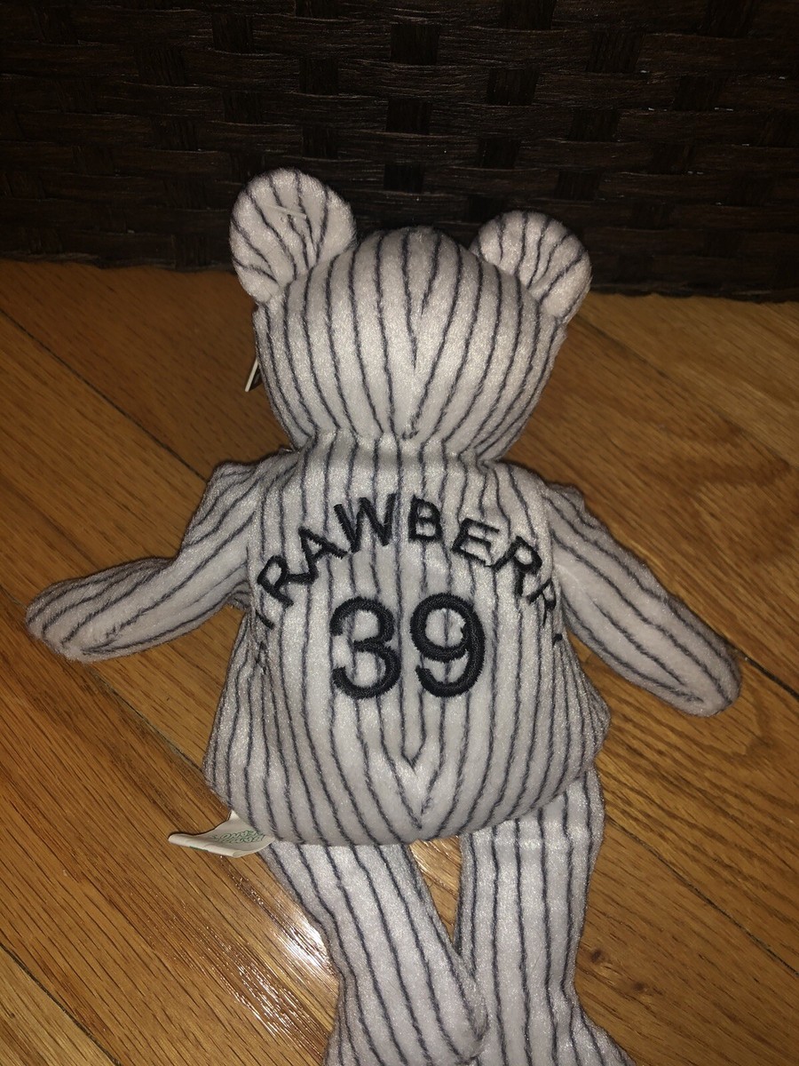 Bam Beanos DARRYL STRAWBERRY BEANIE Stuffed Baby Bear Baseball