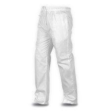 WHITE Chef Trouser Professional Excellent Quality Elasticated Catering Uniforms