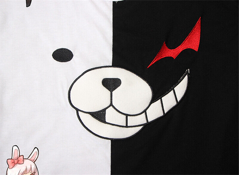  Danganronpa Monokuma Face Anime Tee Shirt Tshirt Unisex Men  Women Girls Boys Black S : Clothing, Shoes & Jewelry