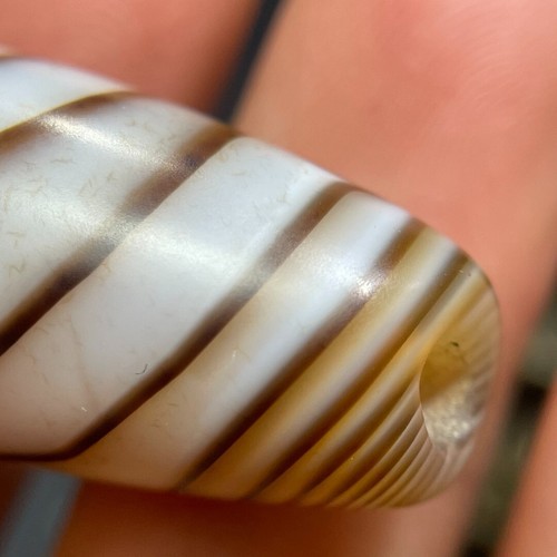 Tibetan Nepalese Himalayan Ancient agate Old Dzi Talisman Eye Beads Amulet - Picture 9 of 13