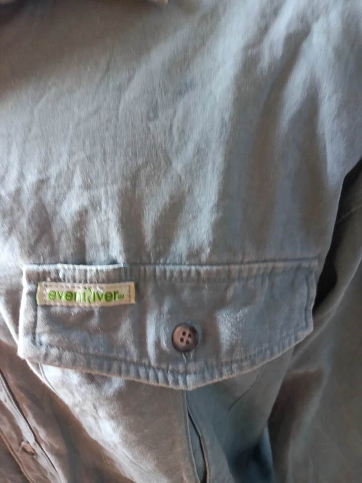 EVENLIVER Brand Denim Jacket Button Up Long Sleeve Collar Blue | P:24, L:31.5in - Image 3 of 4