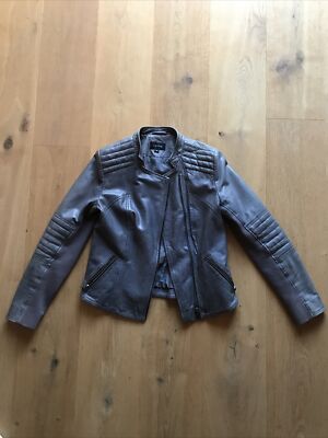 Lederjacke COMMA Gr. 36 grau Echt Leder sehr guter Zustand