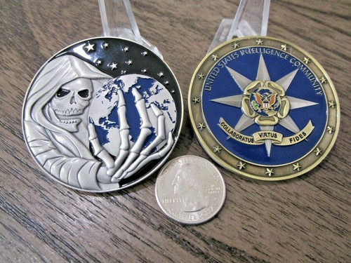 US Intelligence Community NRO NGA IC NSA CIA Grim Reaper Challenge Coin ...