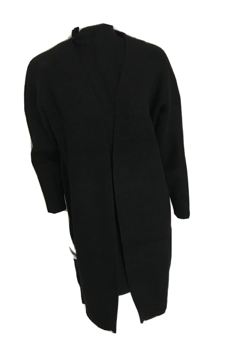 Stylewe Black Ribbed Mock Neck Sheath Sweater Dress Two piece Set Medium