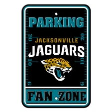 New NFL Jacksonville Jaguars Home Office Bar Decor Parking Sign FAN ZONE 12"x18"
