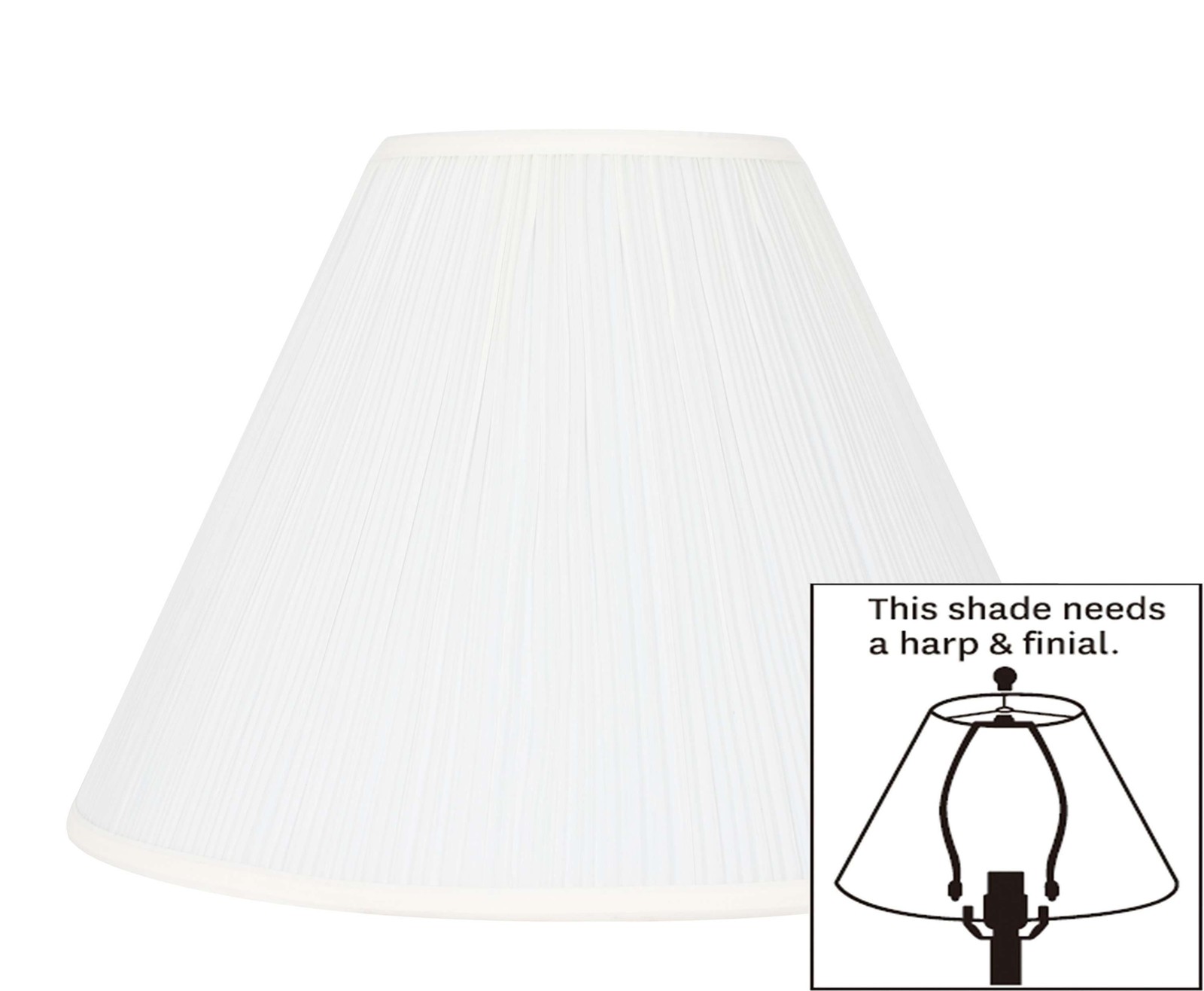 7X18X13" Empire Off-White Pleated Lamp Shade thumbnail 5