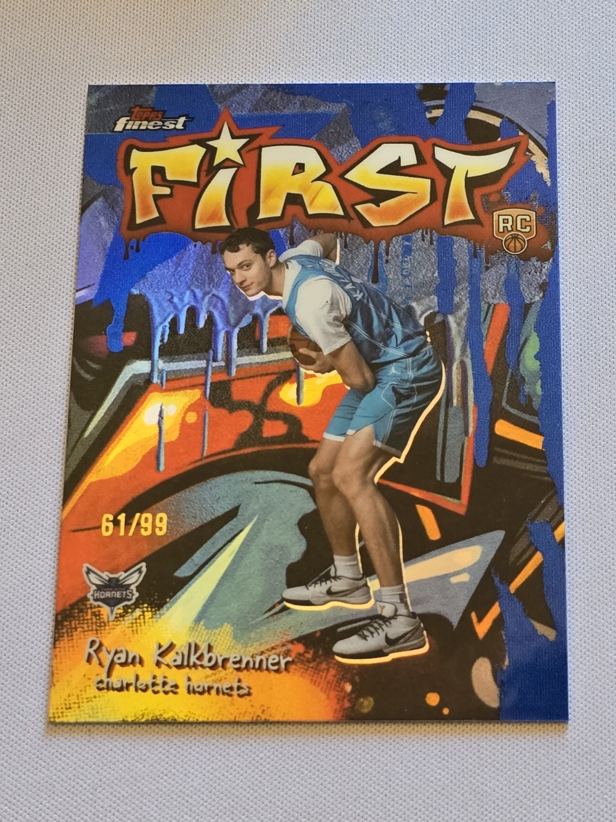 2025-26 Topps Finest Ryan Kalkbrenner RC First Refractor /99 Hornets Rookie