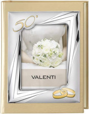 Valenti Argenti Album Portafoto 50° Anniversario Nozze Oro Foto Copertina Cm 13X