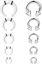 Septum Stretching Kit Big Nose Piercing Rings Stretched Jewelry for Women Men