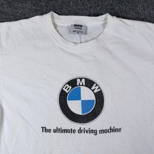 Vintage BMW T Shirt Mens M White Lifestyle Driving Machine Made in USA 90s