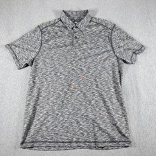 Tommy Bahama Supima Polo Shirt Mens M Gray Heather Lightweight Golf Performance