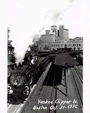 8 x 10 Photo:  New Haven  Yankee Clipper lv Back Bay Boston 10/31/36