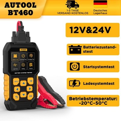AUTOOL BT460 12/24V Auto Batterietester KFZ Akku Prüfer Testgerät Batterieprüfer