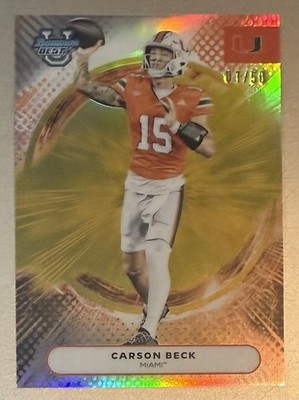 Carson Beck 2025 Bowman Best U #99 Gold /50