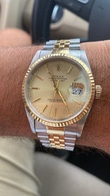 Rolex Datejust 36 16233 Stahl Gold Tapestry