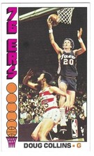 1976-77 TOPPS DOUG COLLINS CARD (76ERS) #38