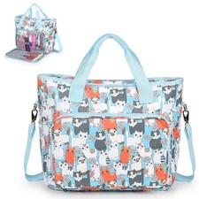 Yarn Storage Organizer Travel Crochet Bag, Large Capacity Tote Bag Knitting B...