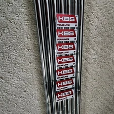 NEW Uncut KBS Tour Lite Steel Iron Shaft Stiff Flex 4-PW 7 Shafts .355 Taper Tip