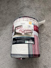 Mainstays Red Tartan Plaid Full/Queen Quilt Set NEW with tag