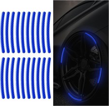 20PCS Car Wheel Stripe Reflective Stickers - Night Safety Warning Anti-Scratch R