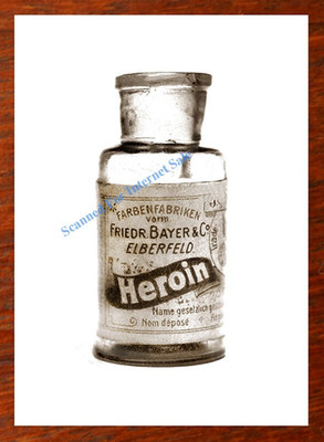 Antique Heroin Medicine Bottle PHOTO 1800s BAYER Drugs, Apothecary Medical (#3)
