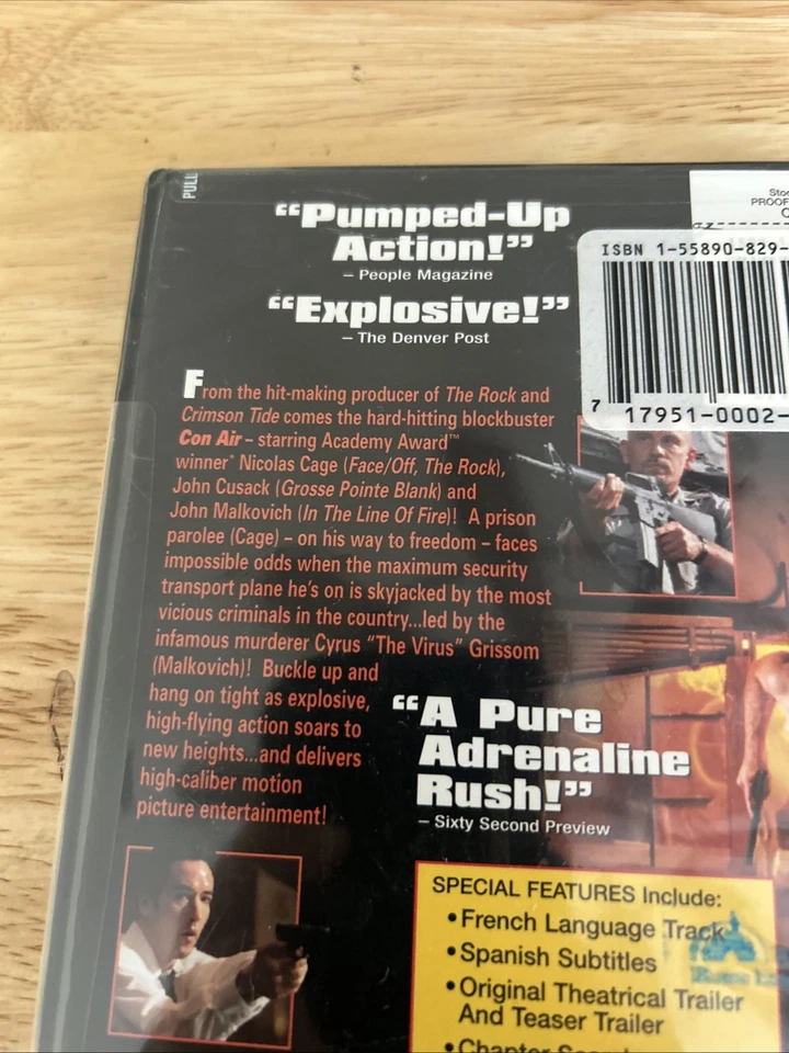 CON AIR  (DVD)Nicolas Cage John Cusack John Malkovich - NEW Authentic US Release - Image 4 of 4