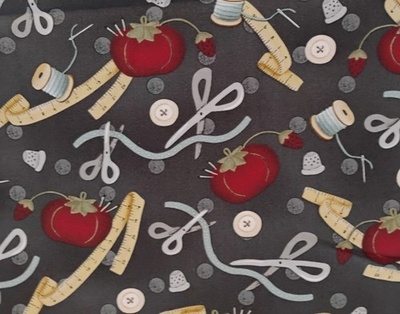 #ad My Sewing Room by Kathi Campbell for Henry Glass Fabrics Sewing Notions 1 yd $12.00