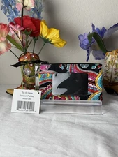 Vera Bradley Zip ID Case NWT Parisian Paisley Wallet Card Coin Holder Retired