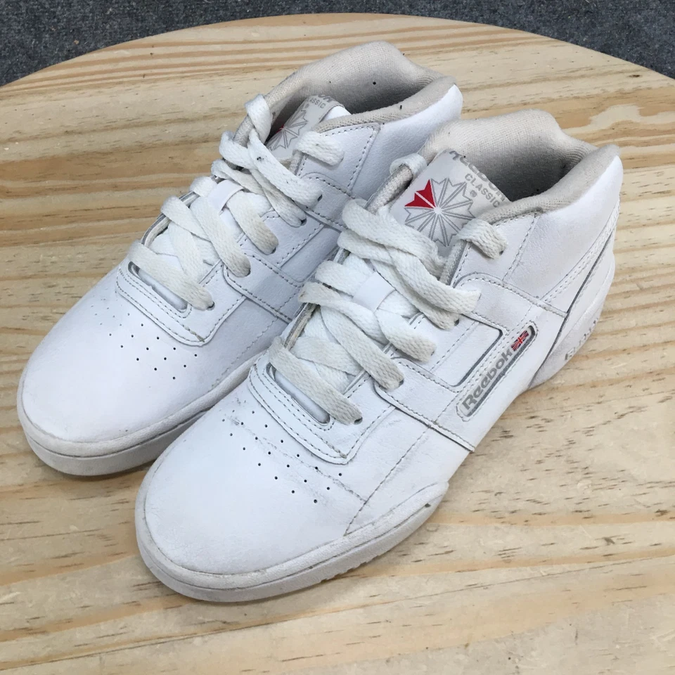 Tênis Reebok Classic Shoes Youth 2 Work Mid OG Casual DV4670 Branco com Cadarço - Imagem 3 de 4