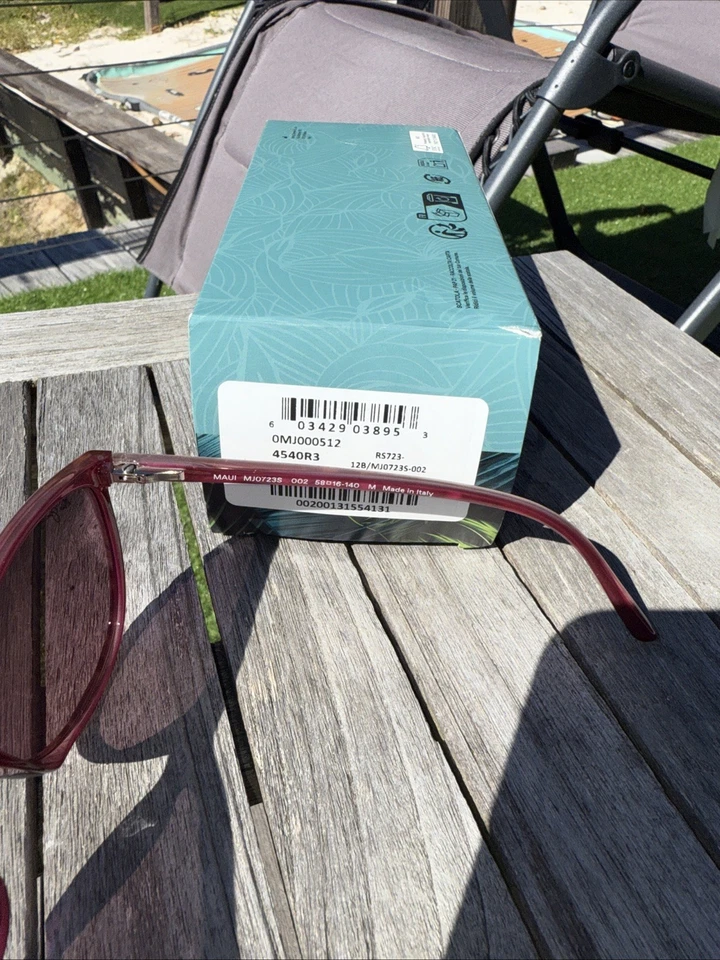 Óculos de sol Maui Jim Ocean tartaruga framboesa rosa polarizado MJ723-12B feminino - Imagem 4 de 4