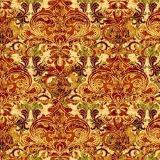 Studio E - Autumn Fields - Damask - Pumpkin, Fabric by the Yard