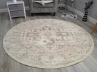 Cream Rugs Circular Small Medium Large Faded Medallion Round Circle Floor Cheap