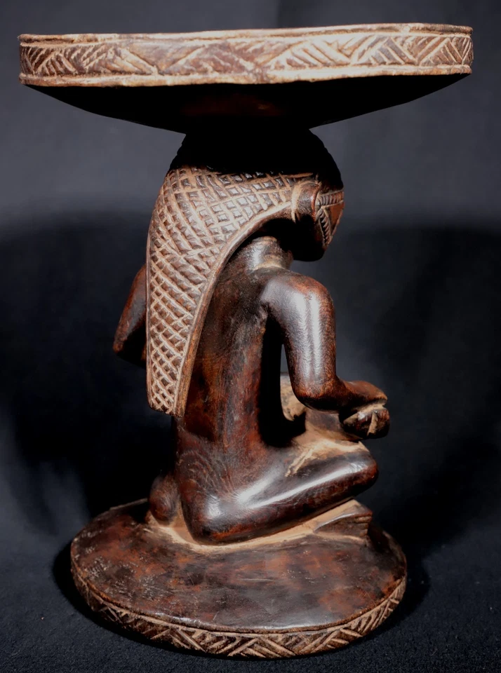 Art Africain Afrique Tribal Africa - Tabouret Tabwa Maternité en Bois - 26 Cms - Photo 4/4