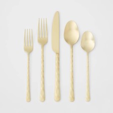 20pc Cherryfield Champagne Flatware Set - Threshold